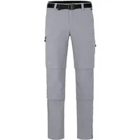 Bergson Outdoorhose QUEENSLAND Doppel Zipp-Off mit T-ZIPP Herren Wanderhose, vielseitig, pflegeleicht, Normalgrößen, hellgrau