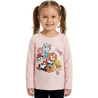 PAW PATROL Langarmshirt Paw Patrol Mädchen Langarmshirt Rosa 98–116 Glitzer Print Paw Patrol Mädchen langarm T-Shirt Glitzer