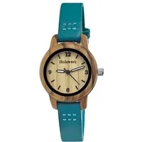 Holzwerk Quarzuhr kleine moderne Damen Holz & Leder Armband Uhr CLARA, Holz Unikate, Hochwertiges Quarzwerk, ideal auch als Geschenk