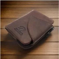 JOCKEY CLUB Mini Geldbörse kleines echt Leder Portemonnaie, Geldbeutel mit RFID Schutz, ideal auch für den Urlaub, gewachstes Rindleder