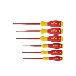 Wiha Schraubendreher Set SoftFinish electric slimFix TORX Tamper Resistant (mit Bohrung) 6-teilges Set - 41245