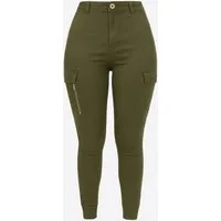 Elara Cargohose Damen Cargo Hose mit Taschen & Reißverschlussdetails