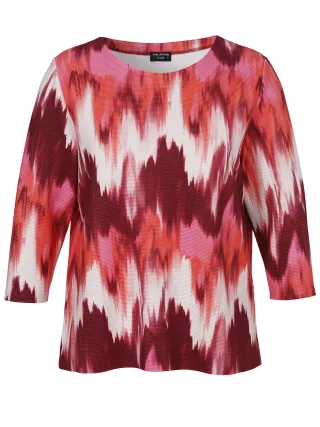 VIA APPIA DUE - Sweatshirt Rundhals 3/4 Arm Druck beere multicolor - Gr. - 52
