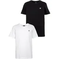 Champion T-Shirt (Packung, 2-tlg) 2er-Pack, Kurzarm, mit Rundhalsausschnitt, aus Baumwolle