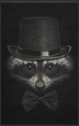 Fussmatte Waschbär 7268 | Größe: 60 cm x 90 cm