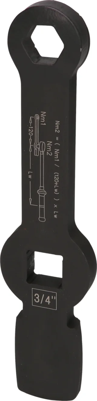 KS Tools 3/4" Schlag-Sechskant-Schlüssel mit 2 Schlagflächen, 24 mm - 517.0925
