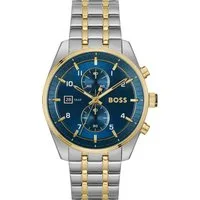 BOSS Chronograph SKYTRAVELLER 1514247, Quarzuhr, Armbanduhr, Herrenuhr, Edelstahlarmband, analog, Tag