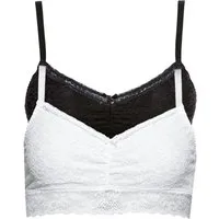 bonprix Bustier (Packung, 2-tlg., 2er) im praktischen 2er Pack, mit weicher Spitze und Raffung