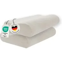 casimum Kissenbezug Schonbezüge für Orthopädisches Nackenkissen BEIGE, (2 Stück), passend für ergonomisches Nackenstützkissen 60x30cm, Doppelpack (2Stk)