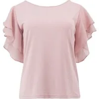 Passioni T-Shirt mit Flügelärmeln Figurbetont