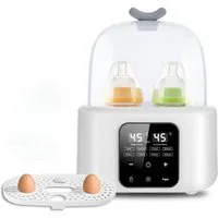 Forrlite Babyflaschenwärmer 6-in-1 Flaschenwärmer Baby, Doppelbecher Babyflaschen Wärmer, für Babyflaschen,Baby Flaschenwärmer,Erwärmen/Auftauen Speisen