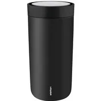 Stelton Thermobecher To Go Click Soft Black 400 ml, Edelstahl, Kunststoff