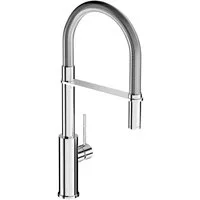 CHRIS BERGEN Küchenarmatur Design Spültischarmatur Wasserhahn Küche schwenkbar, mit abnehmbarer Pendelbrause