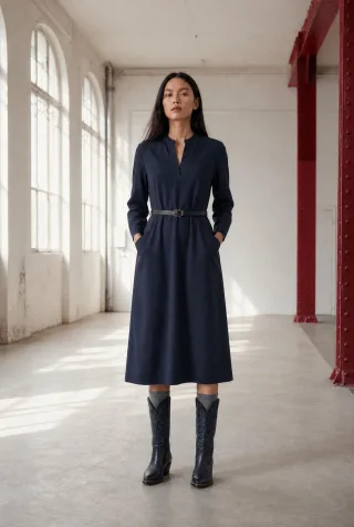 Jane Lushka - Lalla dress technical jersey blue - Gr. - XXS