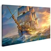 islandburner Leinwandbild Historisches Segelschiff See Bilder