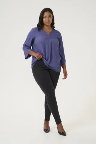 Langarm-Bluse Regular fit Blue Indigo