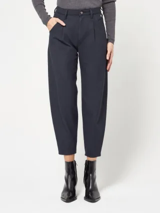GANG Damen Hosen 94SILVIA CROPPED - balloon fit Hose navy