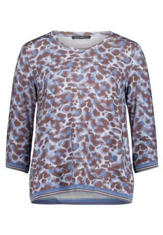 Betty Barclay - Shirt mit Animal-Print blau - Gr. - 36