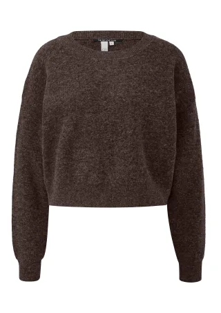 qs - Strickpullover braun - Gr. - S