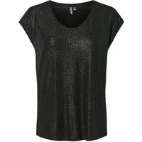pieces Kurzarmshirt PCALICE SS GLITTER TEE JRS NOOS BC Viskosemischung, loose fit