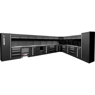 KS TOOLS Werkstatt-Schranksystem, L-Form, 6120 x 4080 mm - 866.6305