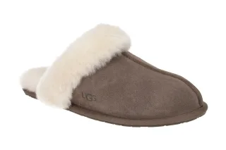 UGG 1106872 esp SCUFFETTE II Damen Pantoletten espresso Lammfell Nubuck Gummi...