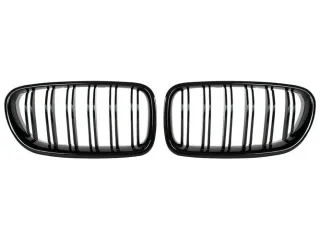 Kühlergrill DOPPELSTEG Schwarz Glanz für BMW 5er F10 F11 Limo / Touring