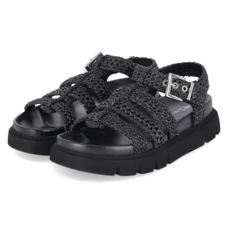 Tamaris Plateau-Sandalen  Schwarz - Gr. 40 -  Synthetik Material