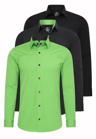3er Set Business Hemd