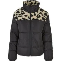 URBAN CLASSICS Winterjacke Urban Classics Damen Ladies AOP Sherpa Mixed Puffer Jacket (1-St)