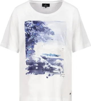 monari - T-Shirt mit Print weiß - Gr. - 38