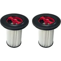 Trade-Shop HEPA-Filter 2x passend für Bosch BSS8224 BKS8214T BKS8214W BKS811MTB BKS821MPOW, Zubehör für Bosch Unlimited Gen2 Serie 8 BSS825CARP - ersetzt 12036642, 12023349, abwaschbare Zylinderfilter / Lamellenfilter - 11cm Durchmesser