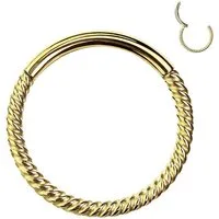 Taffstyle Nasenpiercing Piercing Ring Ohr Segmentring Scharnier Clicker geflochten (Geflochtener Segmentring mit Scharnier – vielseitig einsetzbar & hautfreundlich)