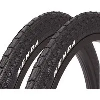 KHEbikes Fahrradreifen BMX Reifen Set Kenda 20 Zoll x 1,95 Schwarz, BMX KHEbikes