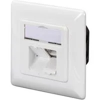 Datenanschlussdose CAT.6, Klasse E, Unterputz weiß, 2x RJ-45 Buchse