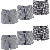 ADAM JEANS Webboxer Gewebte Boxershorts American Unterhosen Herren Boxershorts Kariert (6-St., 3er Set, 6er Set, 12er Set) Web Boxershorts Herren lockere Boxershorts Herren weit Männer Boxer