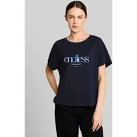 TOM TAILOR T-Shirt T-Shirt (im Einserpack) Loose Fit Scuba T-Shirt mit Print