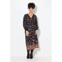 MIAMODA Jerseykleid Maxikleid A-Linie Blütendruck Langarm