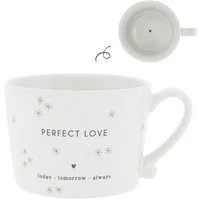 Bastion Collections Geschirr-Set Tasse - PERFECT LOVE - weiß