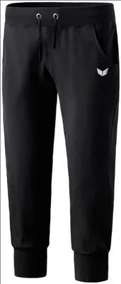 Erima 3/4 Sweathose mit B?ndchen schwarz 210200