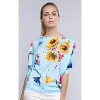 Passioni T-Shirt mit abstraktem Blumenmuster
