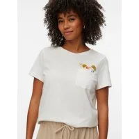 Vero Moda Kurzarmshirt VMKARMA S/S O-NECK T-SHIRT JRS BTQ Baumwolle, regular fit
