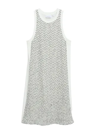 comma - Kleid schwarz/creme - Gr. - 34