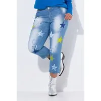 Angel of Style Regular-fit-Jeans Jeans Straight Fit farbige Sterne 5-Pocket