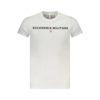 Accademia Militare Weißes Baumwoll-T-Shirt für Herren