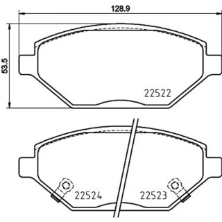 Hella Bremsbel?ge vorne Opel Karl 8DB355025-521