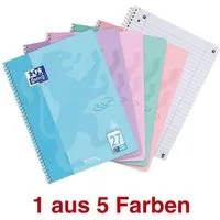 OXFORD Collegeblock Oxford TOUCH Collegeblock A4 80 Bl. liniert Pastell – Farbe zufällig -