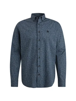 Vanguard - Long Sleeve Shirt Print on poplin stretch blue indigo - Gr. - XXXL