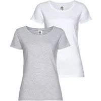 Fruit of the Loom Rundhalsshirt Lady Fit Premium (Packung, 2-tlg., 2er-Pack)