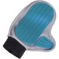 Nobby Fellbürste Pflegehandschuh Gummi- und Mikrofaserseite